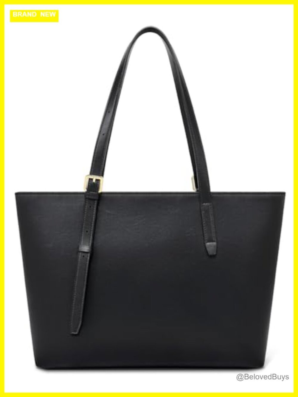 Faux Leather Tote Bag Adjustable Straps Shoulder Handbag for Work